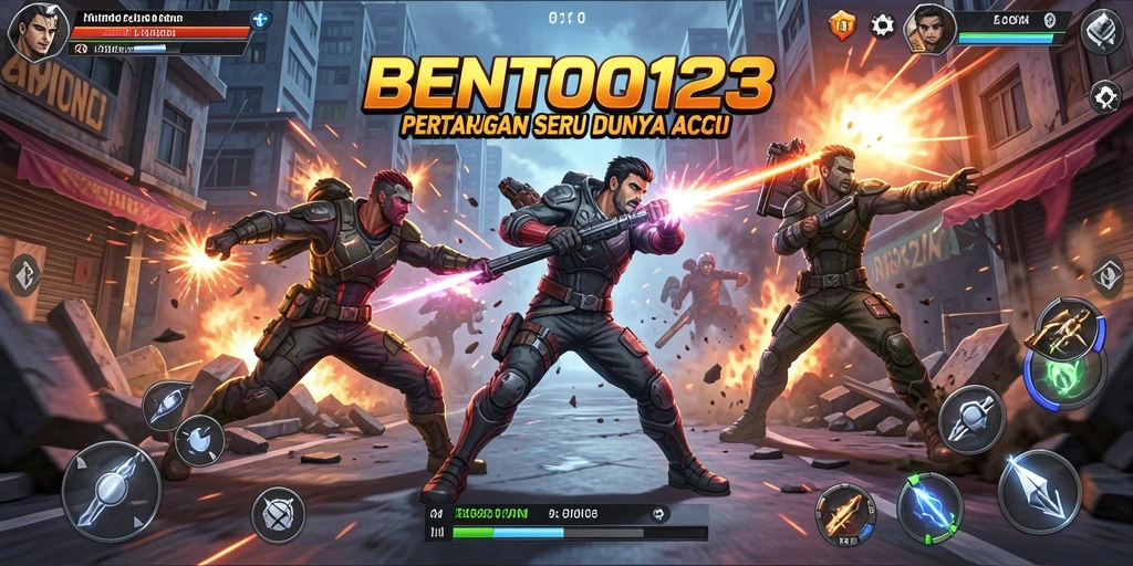 Screenshot menampilkan aksi pertarungan seru di BENTO123.