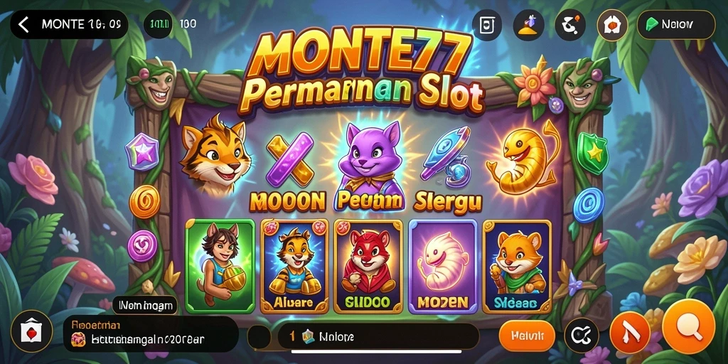 Screenshot gameplay MONTE77 yang menampilkan simbol Slot menarik.