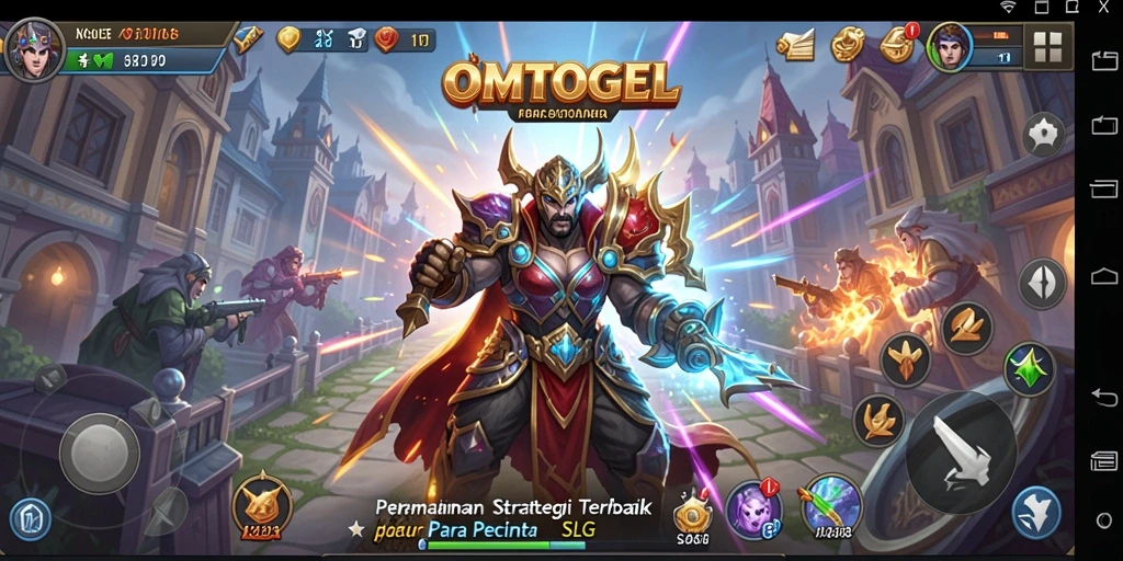 Screenshot gameplay OMTOGEL yang menampilkan strategi dan pertarungan seru.